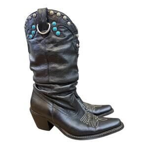 Steve Madden Shyann Studded Cowboy Boot Women size 7
